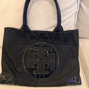 Tory Burch Nylon Ella Tote Black Tote